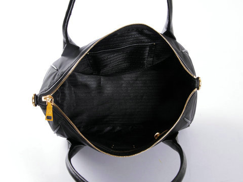 2014 Prada nylon jacquard shoulder bag BR4992 black
